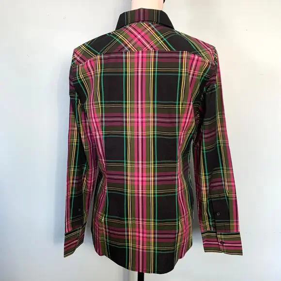 NWT J. Crew Slim-fit Button Down Shirt in Pink Stewart Tartan Size 6 - Picture 4 of 9